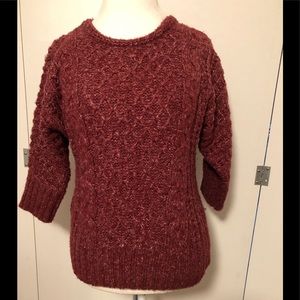 LOFT maroon sweater - S